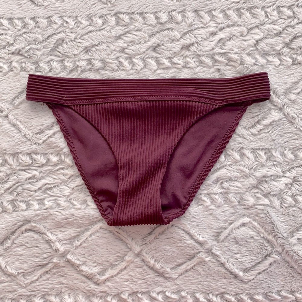 maroon bathing suit bottoms